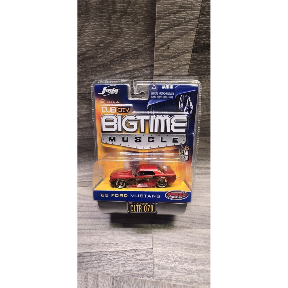 Jada Toys Bigtime Muscle '65 Ford Mustang 2006 Wave 6 Red W/ Black Flames F2